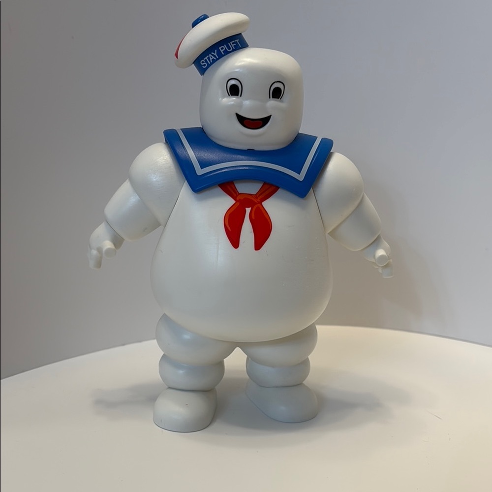 White and Blue Stay Puft Action Figure with Sailor Outfit
